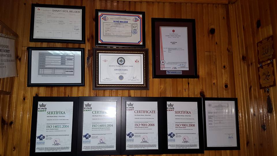 Belgeler ve Sertifikalar
